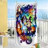 Halloween Friends Costume Customize Your Name Beach Towel High Absorbency & Quick-Dry Suitable for Swimming Gym Camping Yoga Vacation