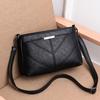 Women's Bag 2023 New Korean Fashion Mommy Bag Three-layer Small Bag Single Shoulder Messenger Bag Soft Leather Mommy Bag