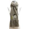 Great LOEWE Scarf Brown wool Women FSA8Stainless Steel1X05 Used