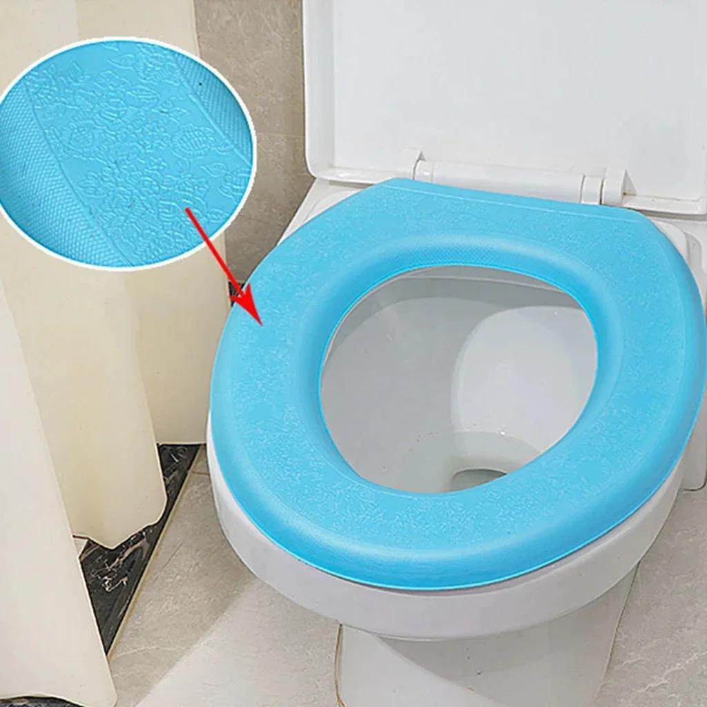 Waterpoof мягкий чехол на сиденье для унитаза, моющийся для ванной комнаты, коврик для туалета, подушка, О-образное сиденье для унитаза, биде, чехол для унитаза, аксессуары