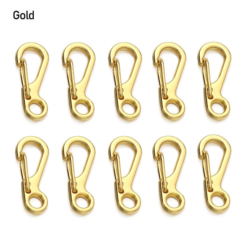10 шт. Металлический брелок для ключей DIY с разъемным кольцом, застежкой-карабином, карабином, застежкой на шею, пряжкой для сумок и ремешком