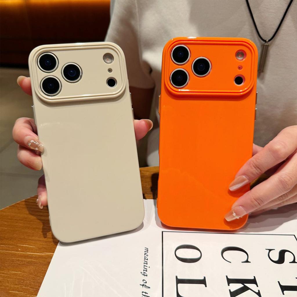 Solid Color Light Pillar Mobile Phone Case for Apple 17PROMAX Mobile Phone Case Soft Case Internet Celebrity Couple Trendy Brand 17 Case