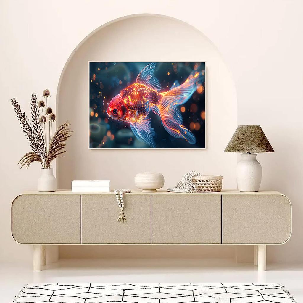 DIY алмазная живопись светящийся кои комплект для вышивки крестом мозаика искусство алмазная живопись полный круг/квадратный алмаз украшение дома