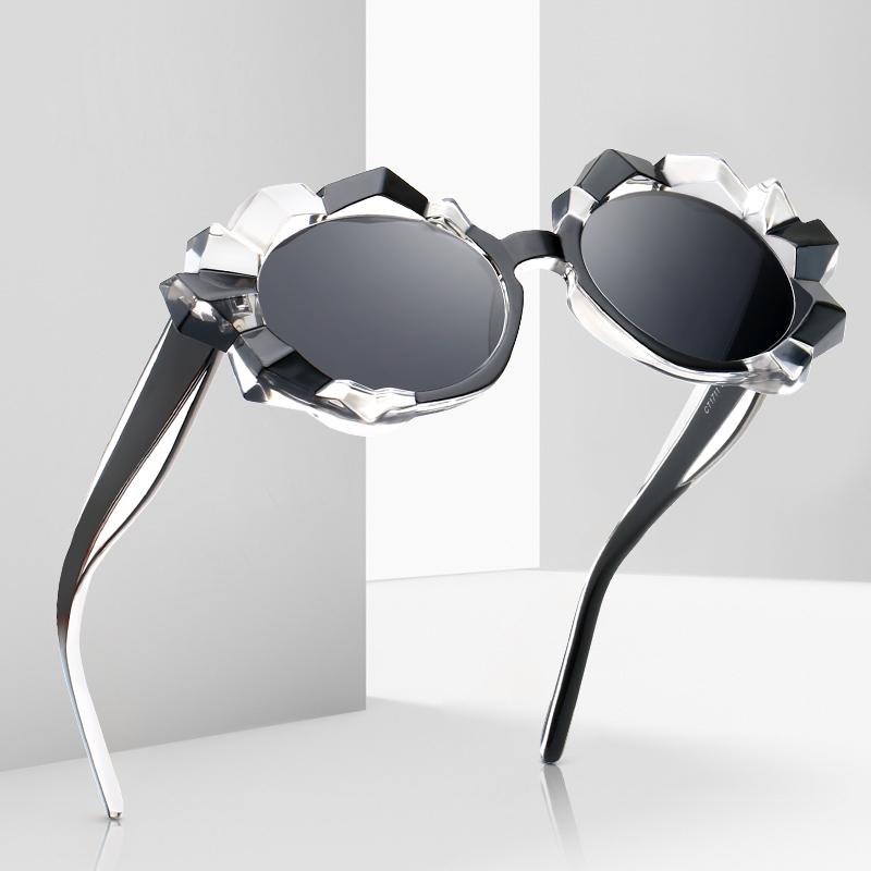 Irregular Plastic Frame Pink Lens Myopia Sun Glasses With Degree Sun Glasses For Women Prescription 0 -0.5 -0.75 To -6