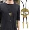 Vintage Western Cowboy Bolo Tie Skull Necktie Punk Necklace Costume Accessory American Bola Tie Western