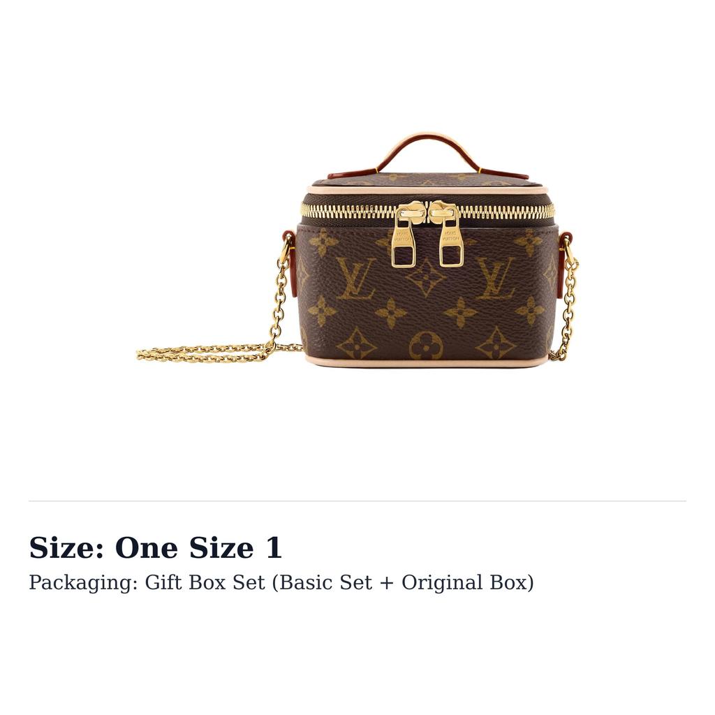 Louis Vuitton Косметичка из канвы с покрытием и монограммой, мини, женская, коричневая M03772