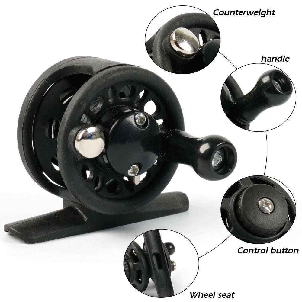 Удочка и катушка для зимней удочки, ультралегкий мини-комплект для зимней рыбалки нахлыстом на открытом воздухе, комбинированный комплект