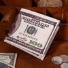 Стильный кошелек для монет из искусственной кожи с рисунком иностранных валют - дизайн «Доллар США»