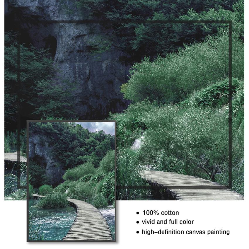 Modern Living Room Decor Scandinavian Nature Landscape Poster Nordic Style Print Mountain Lake Boat Wall Art Picture Painting