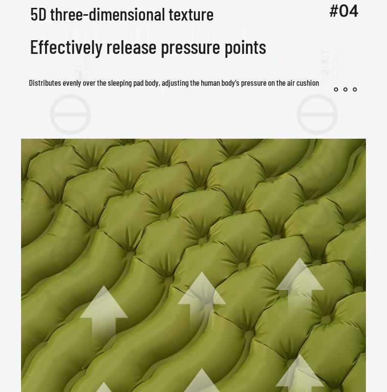 Outdoor Double Camping Inflatable Pad with Foot Pump - Moisture-Proof, Thickened TPU Air Mattress