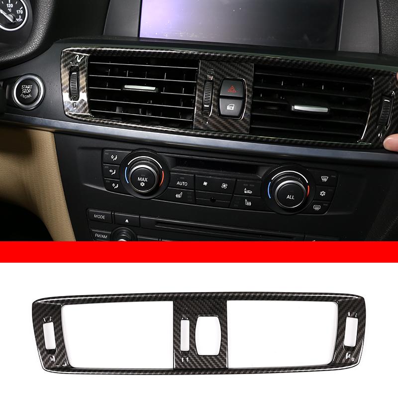 Для BMW X3 X4 F25 F26 2011-17 ABS Карбон Панель Центральной Консоли Салона Рамка Декоративная Вентиляционного Отверстия Кондиционера Авто Аксессуары