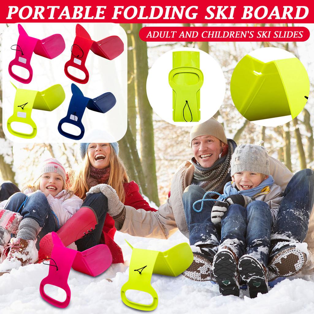 Портативные складные сани для скейтбординга для взрослых и детей, лыжи для скейтбординга