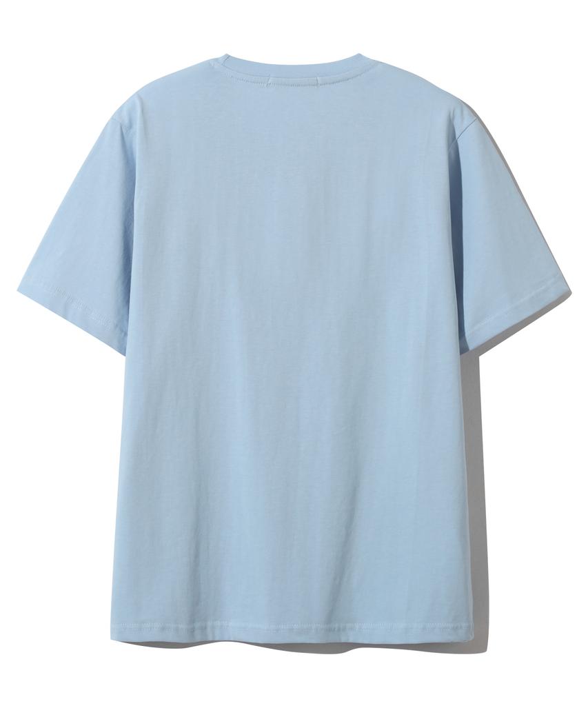 BASEMOMENT Layered Essential T-Shirt Sky Blue