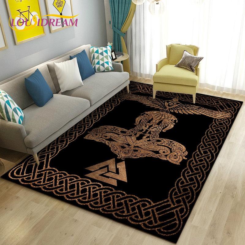 Коврик «Викинги», скандинавская мифология, Один Фенри, ковер, ковер для гостиной, спальни, дивана, коврик, декор, нескользящий напольный коврик для детских игр