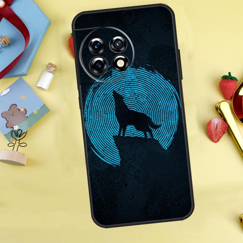 Волк Арт Черный Чехол Для OnePlus 15 13 12 11 9 10 Pro 13T 13R 12R 10T 8T Nord 5 CE 3 4 2 Lite N20 N30 Обложка