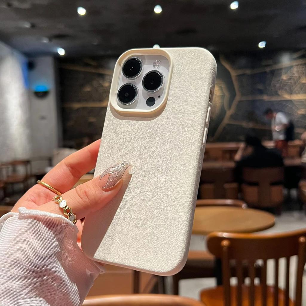 Роскошный силиконовый чехол для телефона из кожи с рисунком «Личи» для iPhone 17 Air 16 e 15 14 13 12 11 Pro Max Plus Mini SE Мягкая противоударная крышка