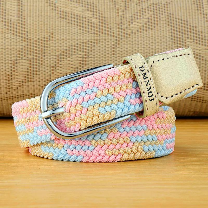 WTEMPO 1 шт. Элегантные ретро повседневные ремни в богемном стиле, плетеные ремни с цветовой гаммой, подходящие для летнего пляжа, идеально подходящие для сочетания с платьями и юбками