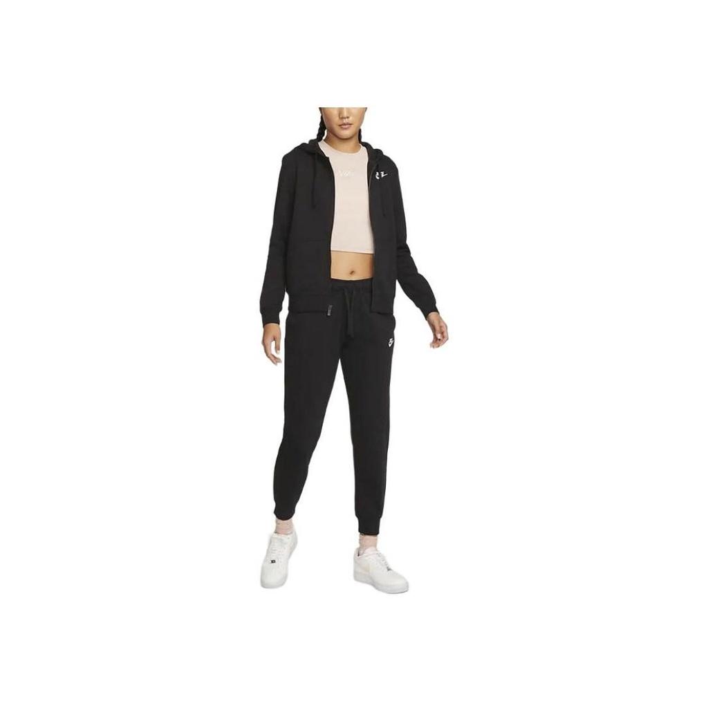 Nike Женские спортивные штаны Club Fleece с завышенной талией, черные DQ5192-010