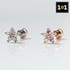 [1+1] Fashion Piercing Little Flower 2 Types, Choose 1 (sold Individually)