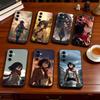 Anime A-Attack On Titan M-Mikasa Ackerman Phone Case Black Silicone Soft For Samsung Galaxy A73,A72,A71,A70,A53,A52,A51