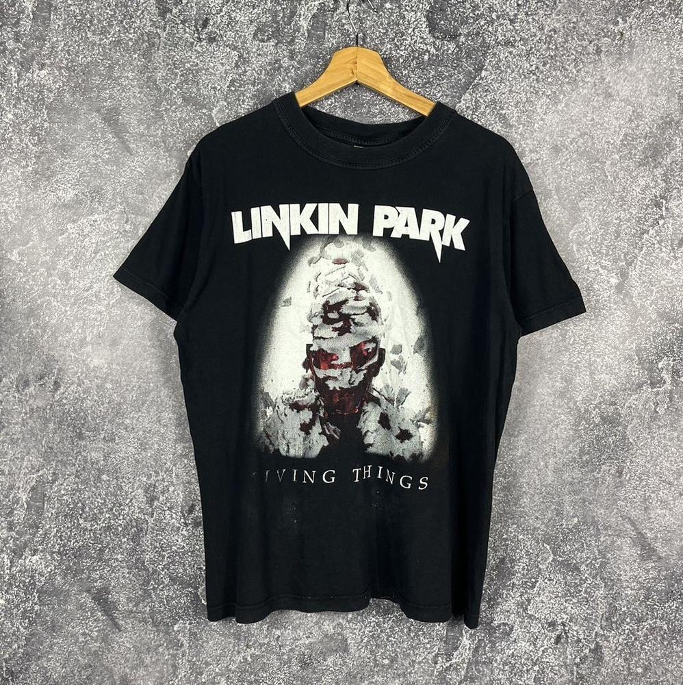 Linkin Park Living Things Рок-группа Винтажная Футболка QT4032 Унисекс Футболка