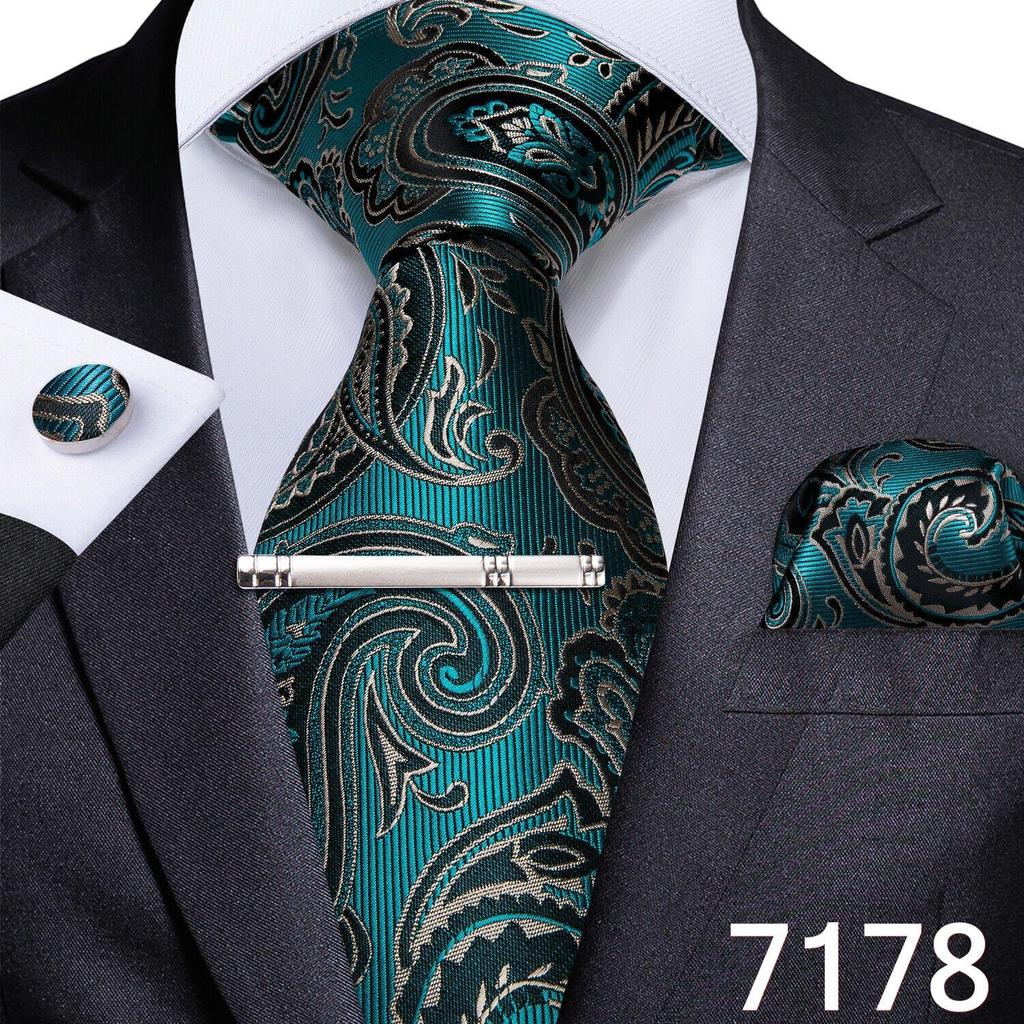 Набор для Мужчин: клетчатый галстук 8,5 см, клип и запонки в клетку