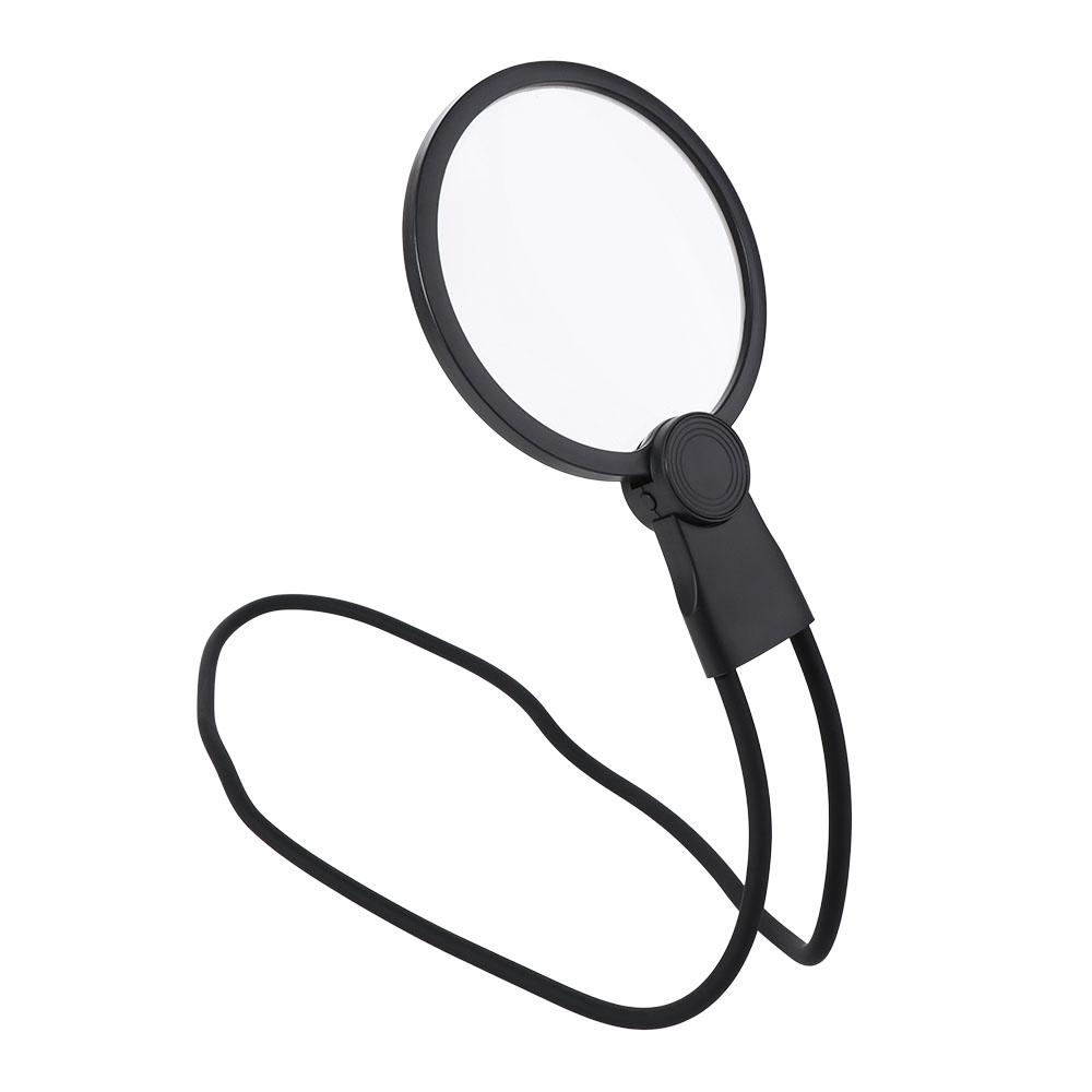 3 Color LED Lights Hands Free Magnifier Hanging Neck Magnifying Glass  Electronics Repair
