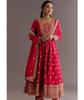 Женский дизайнерский шалиновый шелковый вышитый salwar-костюм Индийский Болливуд Вечерний Salwar Kameez