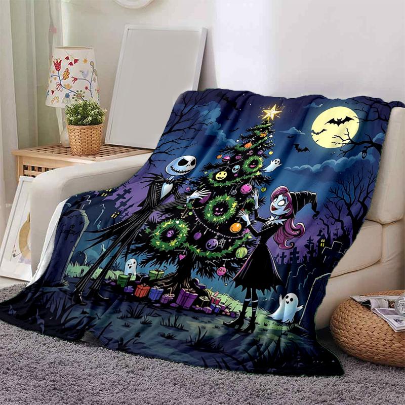 1Pc Nightmare Before Christmas Blanket Soft And Comfortable Casual Warm Camping Travel Christmas Halloween Gift M921455