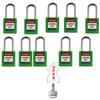 10 Pcs/lot 38mm Multicolour Lockout Padlocks Open By Same Keys Steel Shackle Safety Locks Industrial Chemical Electric Power