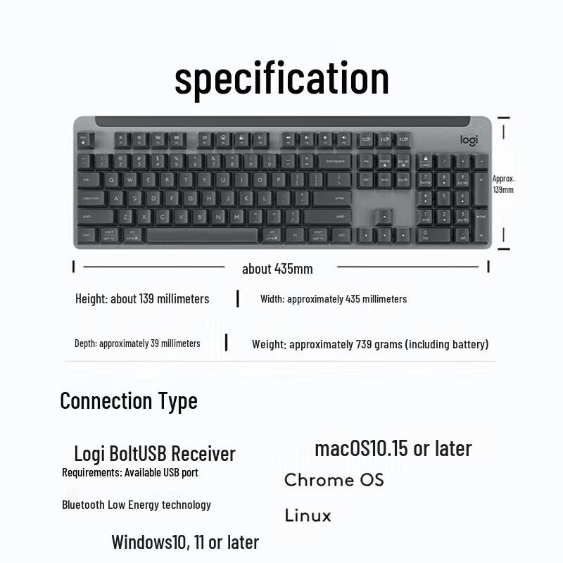 Беспроводная механическая клавиатура Logitech K865 с Bluetooth — розовая.