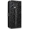 Oppo Reno 15 Wallet Rhombus Flip Case, Black