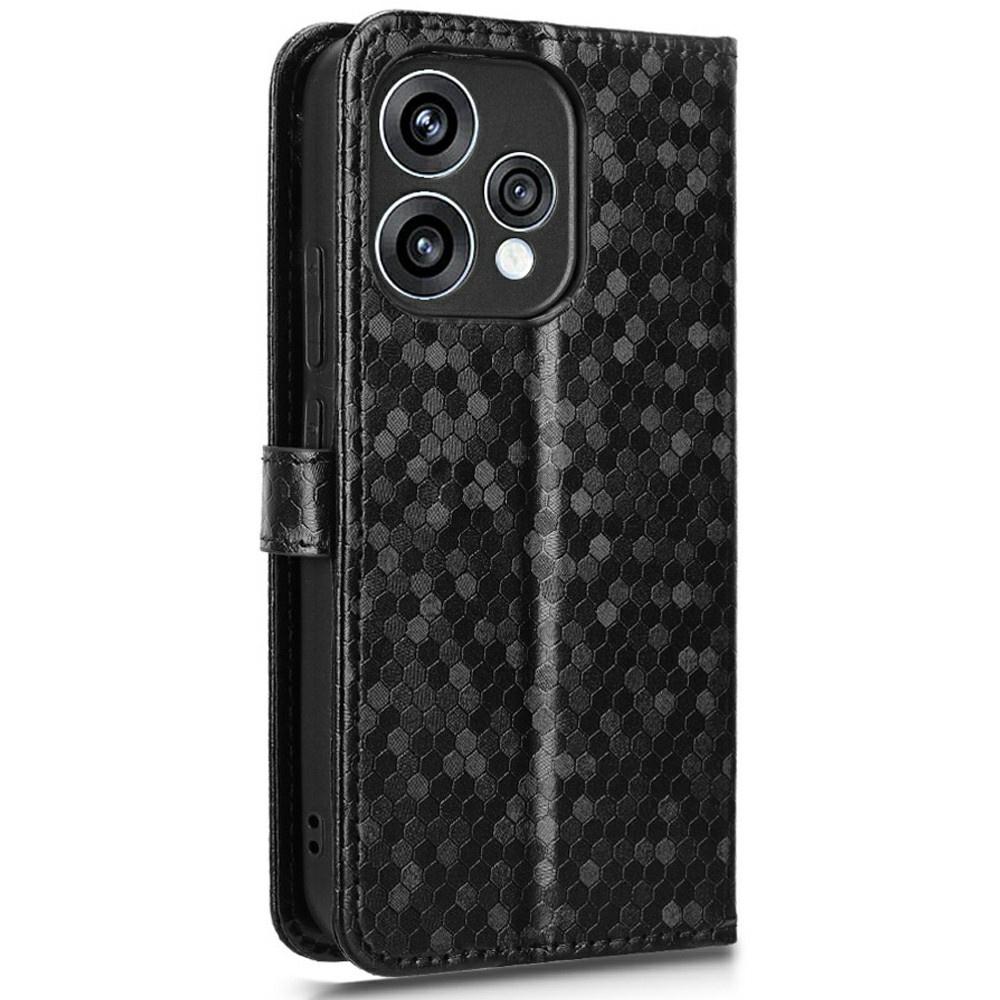 Oppo Reno 15 Wallet Rhombus Flip Case, Black