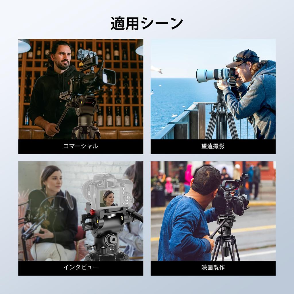 Видеоштатив NEEWER 197 см, штатив для камеры, карбоновый, с одним фиксатором, быстросъемным креплением, регулируемой высотой, грузоподъемностью и режимом демпфирующей жидкости, QR-пластиной