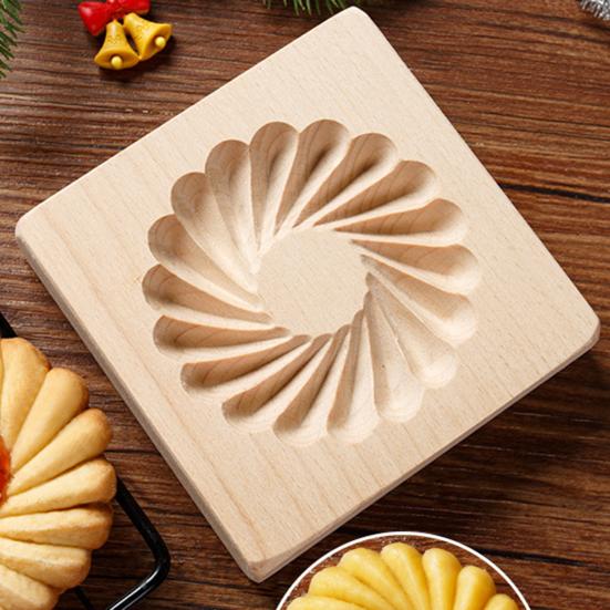 Форма для печенья, 3D прозрачная текстура, сделай сам, деревянная форма для печенья, простая в использовании антипригарная форма для выпечки для домашней кухни