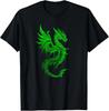 Beautiful Celtic Irish Green Tribal Dragon Fantasy Art T-Shirt