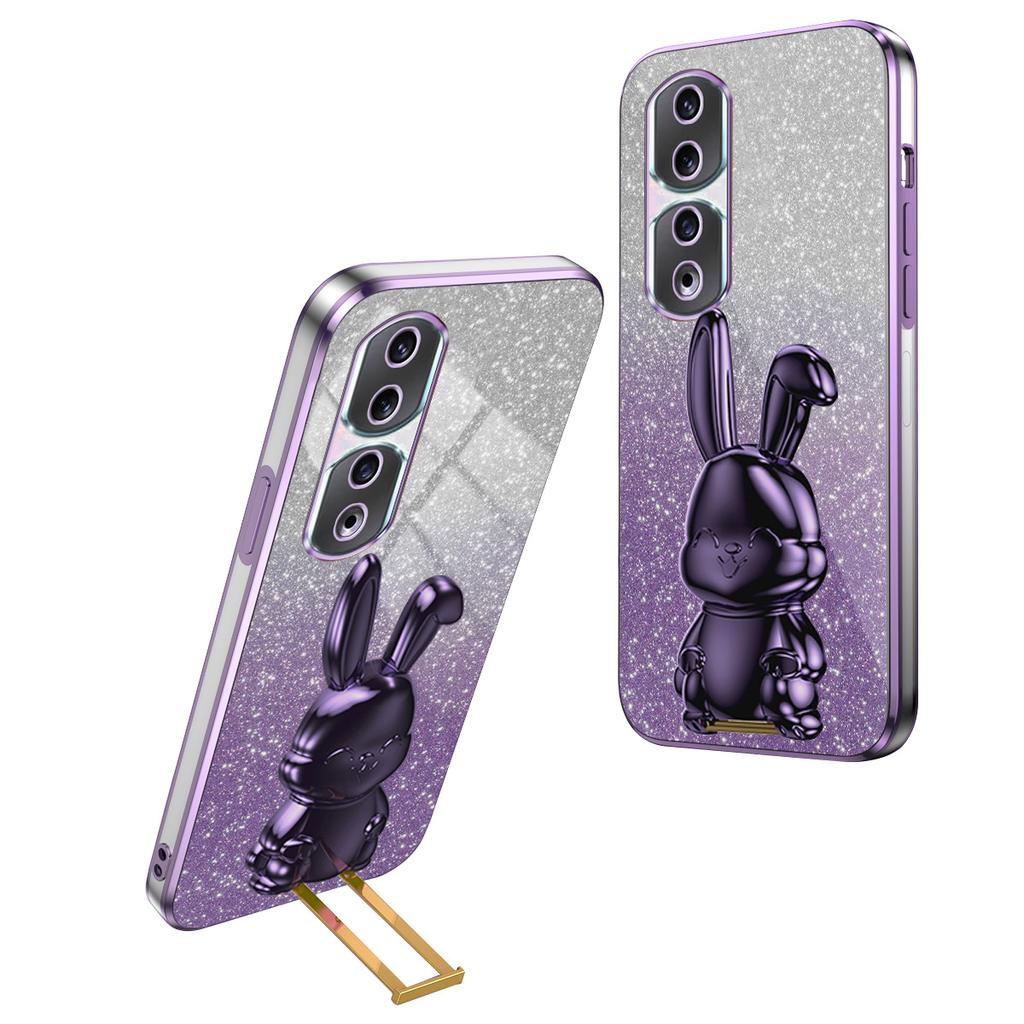 For Honor 90 Pro Case Cute Rabbit Shockproof Kickstand Phone Cover
