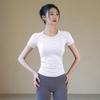 Lulu Sports Short-sleeved Summer Running Quick-drying T-shirt Women's Tight Yoga Clothes Top Pilates Training Fitness Clothes