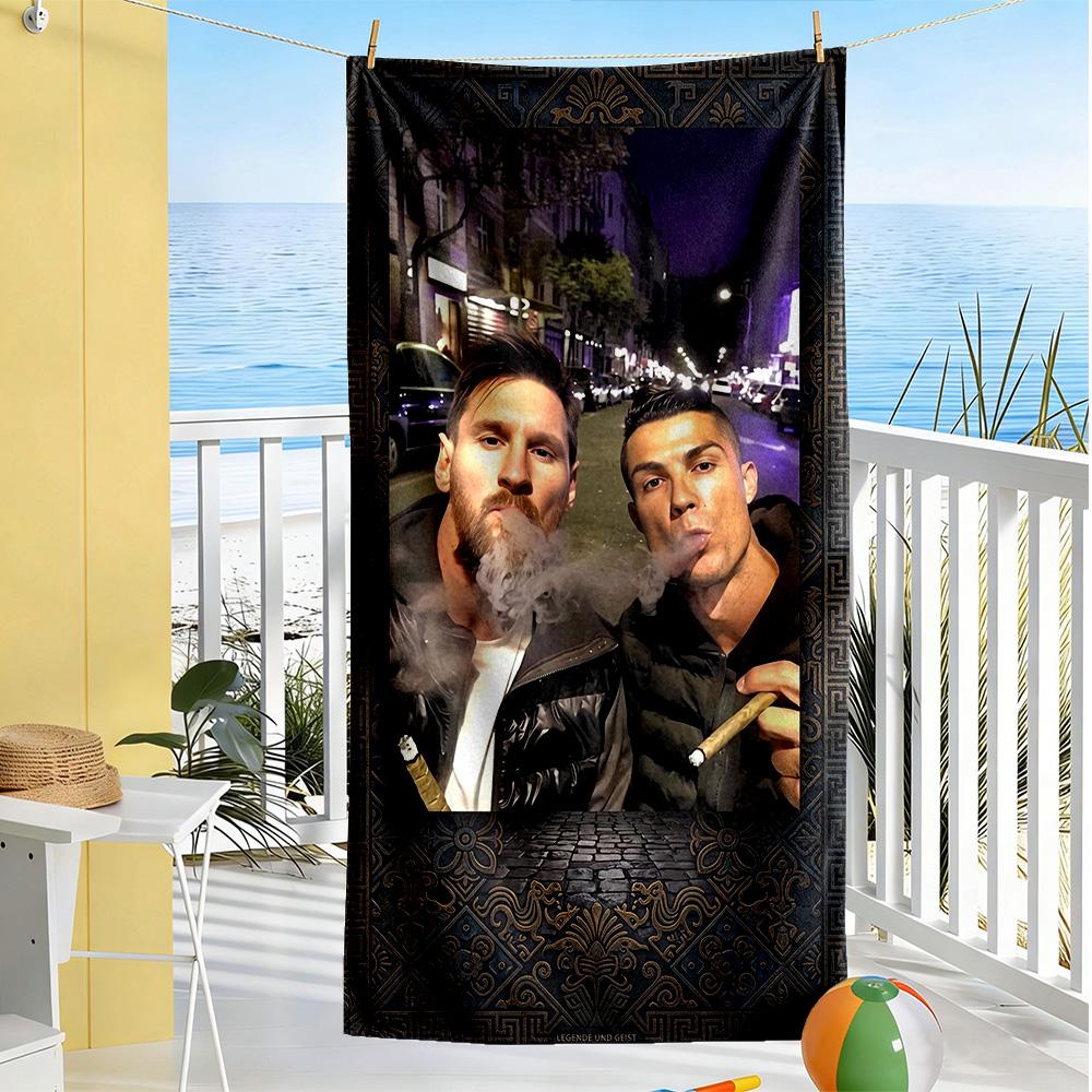 Mbappe Beach Towel Soft Durable Quick-Dry Comfortable Lightweight Suitable for Swimming, Gym, Camping, Yoga Vacation