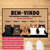 Personalized Dog Cat Doormat Bem-Vindo  Pet Mat Rug Carpet Floor Mats Gift For Pet Lovers Home Warming Decor Accessory