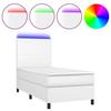 Maison Exclusive - Sommier à lattes de lit avec matelas et LED Blanc 90x190 cm
