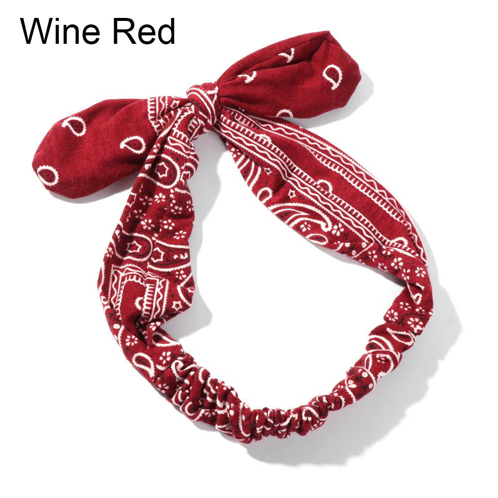 Аксессуары для волос Эластичные повязки на голову с принтом и перекрестным узлом Банданы Ободки Резинки для волос для девочек