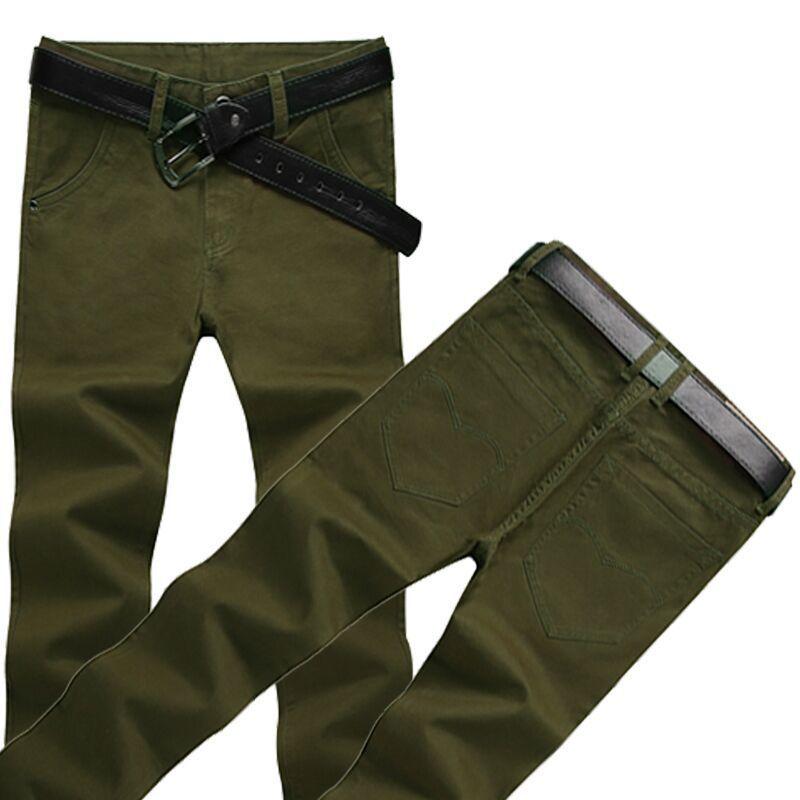 Four Seasons Wear Новые мужские повседневные брюки Свободные прямые рабочие брюки Военные зеленые рабочие брюки мужские износостойкие