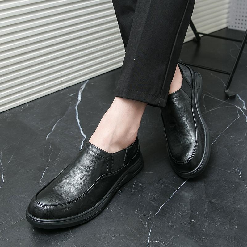 Мужские туфли без застежек, классические, из микрофибры, повседневные туфли, мужские деловые, вечерние, свадебные, лоферы, мокасины, мужские, для вождения, на плоской подошве