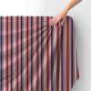 Royal Samt Stoff Polyester Zum Nähen - Motiv Rote Und Blaue Streifen