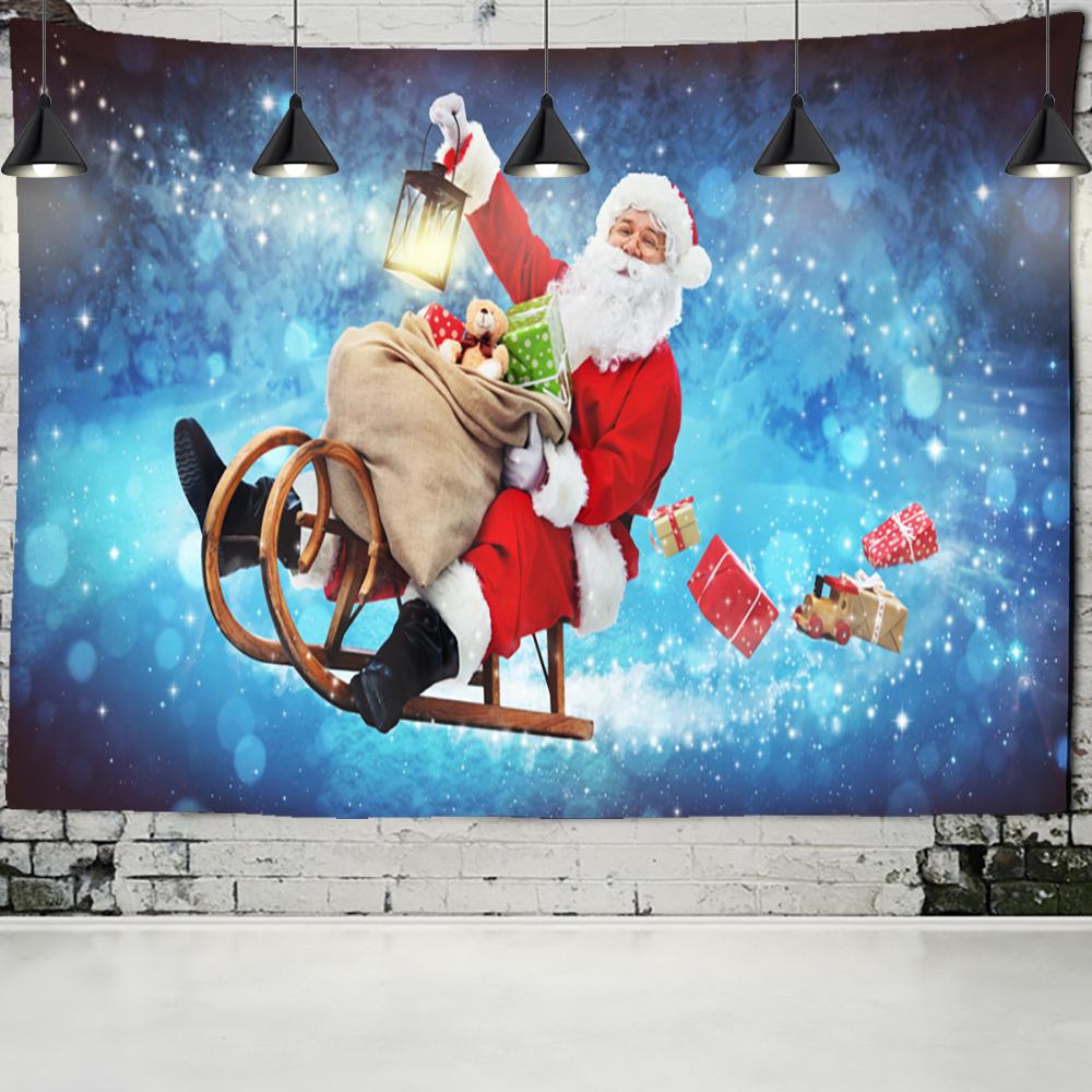 Мультфильм Рождественский гобелен Kawaii настенный новогодний подарок милый фон ткань для дома