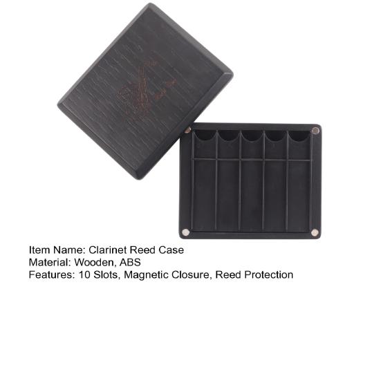 Футляр для тростей кларнета на 10 слотов, держатель для кларнета и саксофона, коробка с магнитной застежкой для тростей альт-, тенор- и сопрано-саксофона