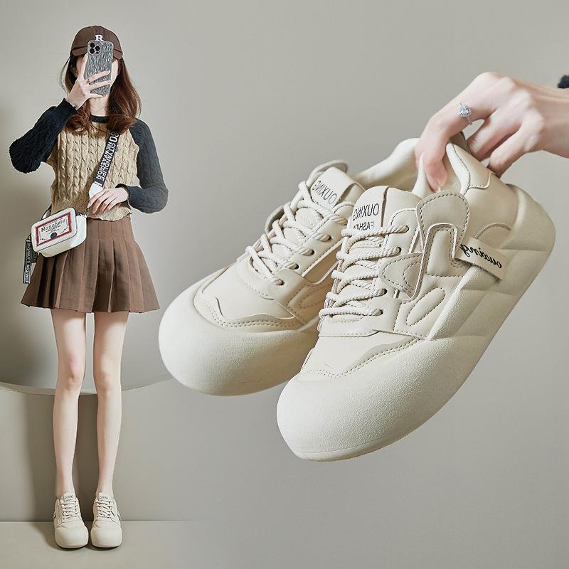 Women's Fashion Chunky Sneakers Platform Lace Up PU Leather Casual Slip On Sport Running Shoes Comfortable Walking Sneakers Tennis Shoes for Women