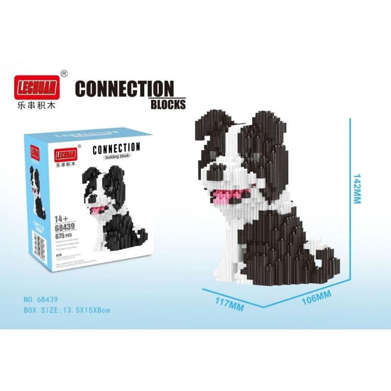 Linkgo Connection строительные блоки колли хаски бульдог корги шнауцер 3D модель животное собака мини-кирпичи рисунок игрушечные лошадки для детей подарок