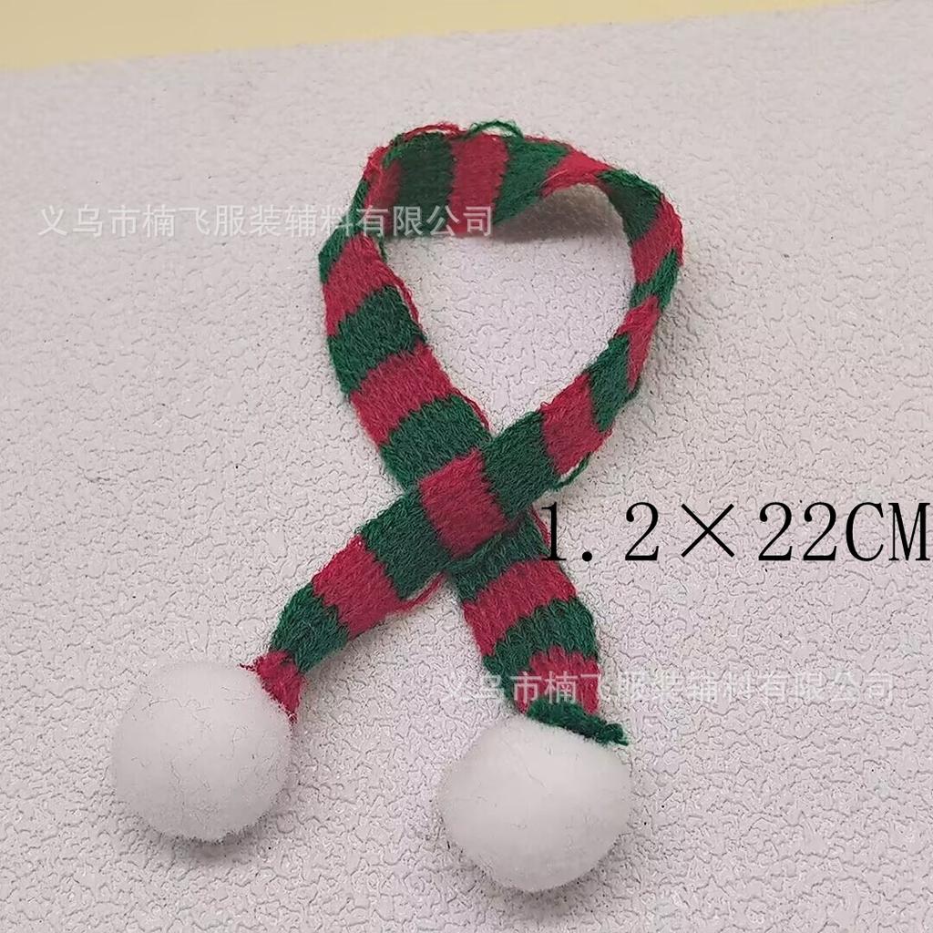 Mini Christmas Hat Scarf Doll Wool Hat Small Scarf Bouquet Wine Bottle Drink Christmas Decoration